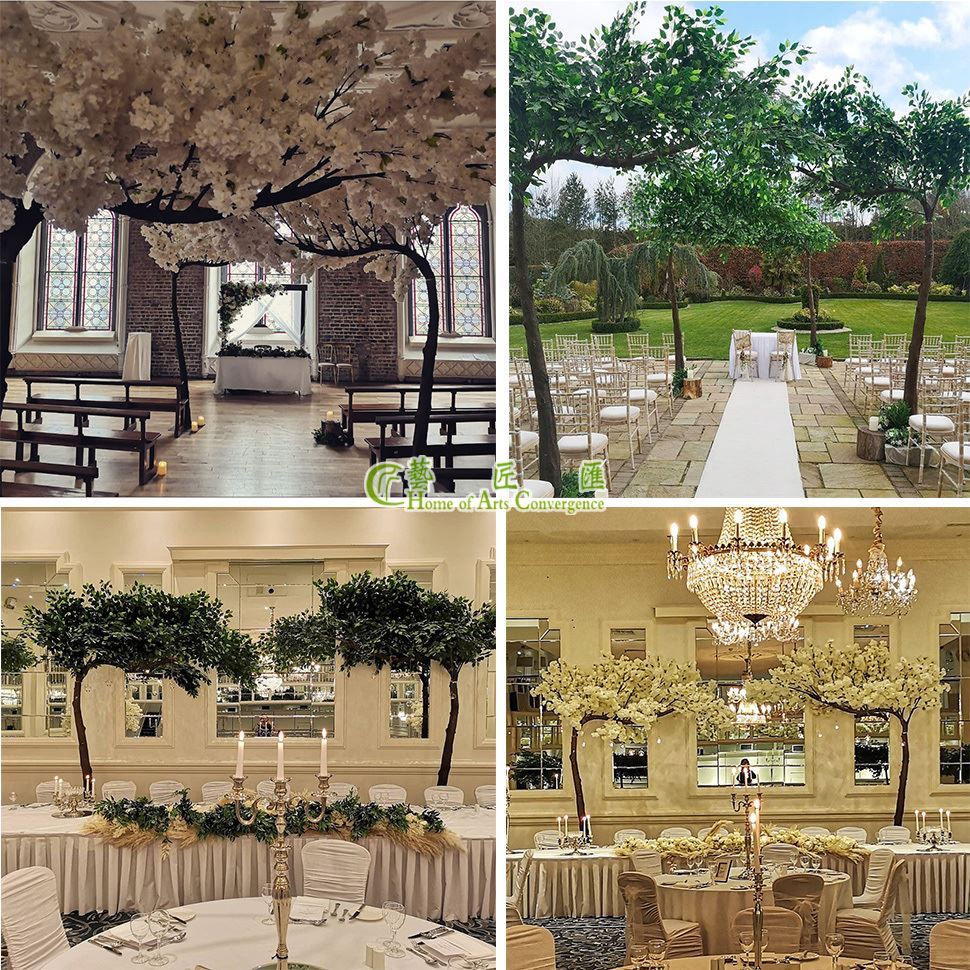 arched artificial canopy trees for wedding decor